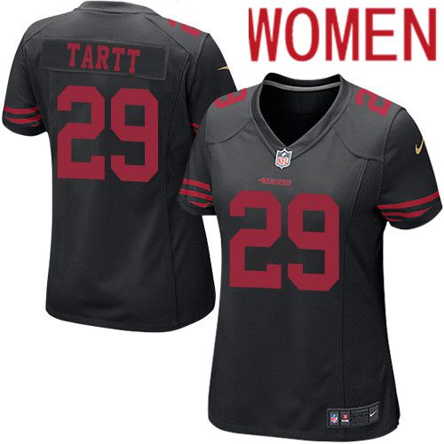 Women San Francisco 49ers 29 Jaquiski Tartt Nike Black Game Player NFL Jersey